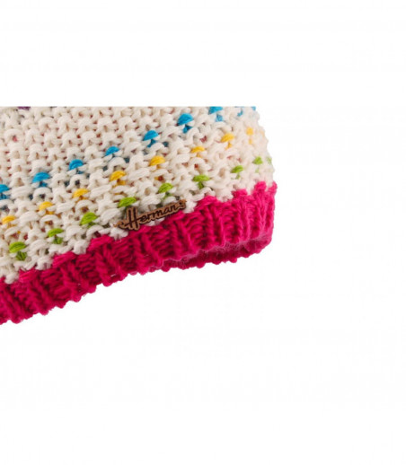 gorro pompón niño beis granate gorro pompón niño beis granate
